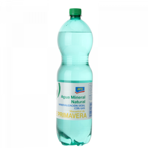 Agua natural con gas 1.5 litros