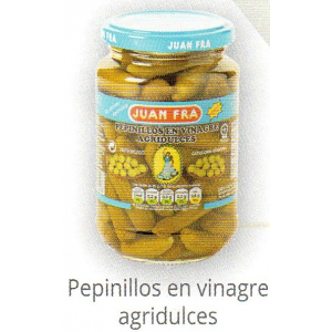 PEPINILLOS EN VINAGRE AGRIDULCE CRISTAL 200 GR