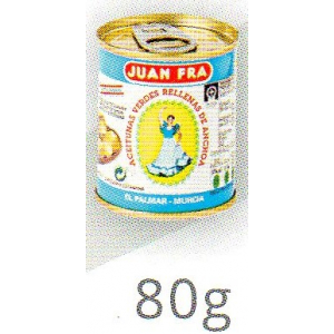ACEITUNA RELLENA ANCHOA LATA 80 GR