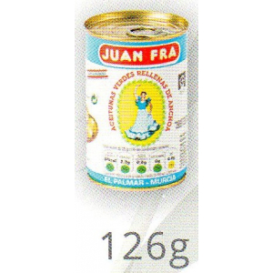 ACEITUNA RELLENA ANCHOA LATA 126